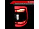 Red LED Bar Tail Lights; Matte Black Housing; Smoked Lens (10-18 RAM 3500 w/ Factory Halogen Headlights)
