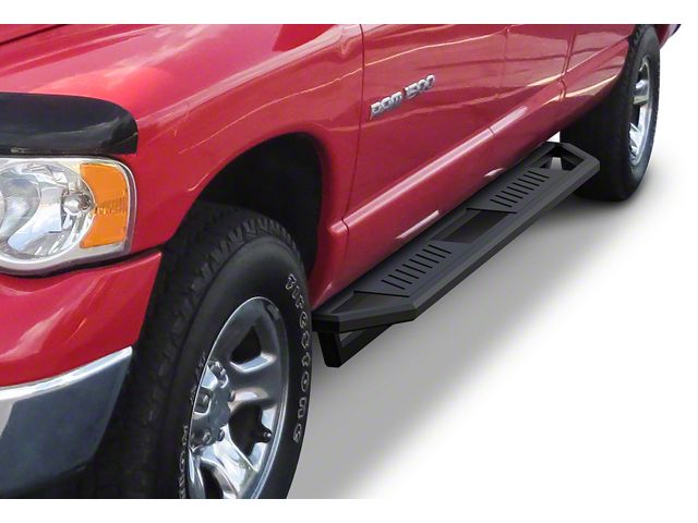 Rocker Armor Side Step Bars; Matte Black (03-09 RAM 3500 Quad Cab)