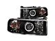 RX Halo Projector Headlights; Black Housing; Clear Lens (94-02 RAM 3500)