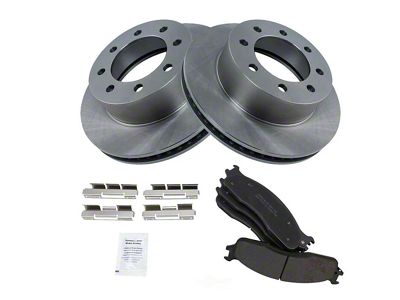 Semi-Metallic 8-Lug Brake Rotor and Pad Kit; Front (03-08 RAM 3500)