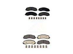 Semi-Metallic Brake Pads; Front and Rear (19-24 RAM 3500 SRW)