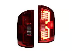 Sequential LED Tail Lights; Chrome Housing; Red Lens (03-06 RAM 3500)