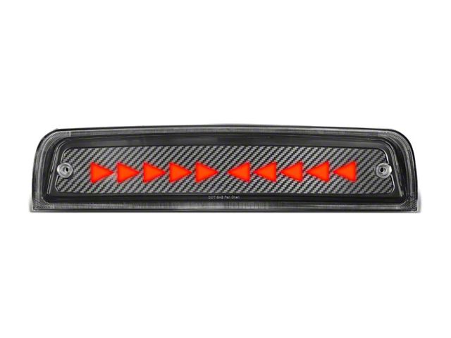 Sequential Triangle LED Third Brake Light; Carbon Fiber Look (10-18 RAM 3500)
