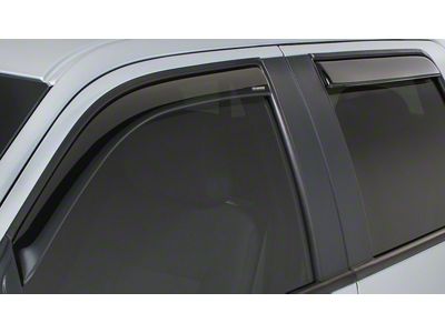 Snap-Inz In-Channel Sidewind Deflectors; Front and Rear; Smoke (03-09 RAM 3500 Quad Cab)
