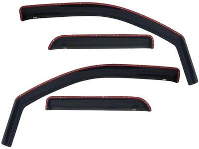In-Channel Window Deflectors; Front and Rear; Smoke (03-09 RAM 3500 Quad Cab)