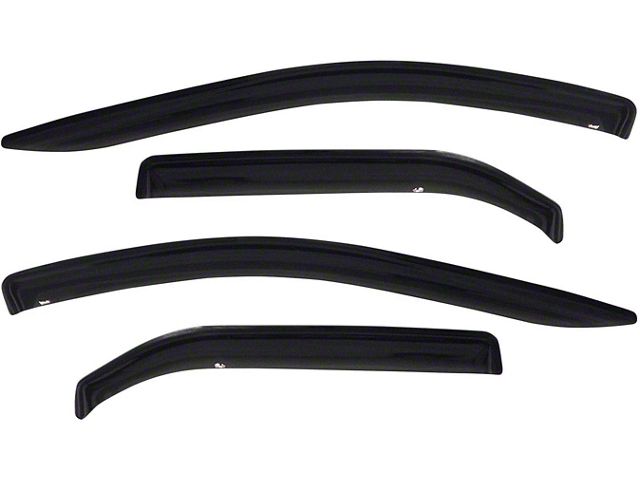 Tape-On Window Deflectors; Front and Rear; Smoke (06-09 RAM 3500 Mega Cab)