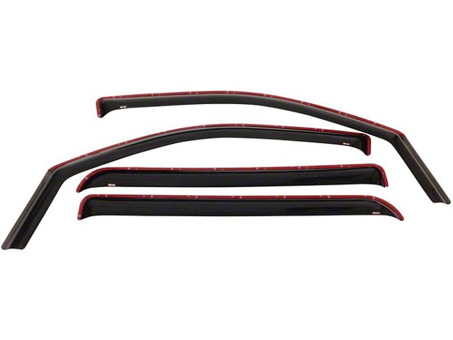 In-Channel Window Deflectors; Front and Rear; Smoke (06-09 RAM 3500 Mega Cab)