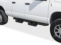 Square Tube Drop Style Nerf Side Step Bars; Matte Black (03-09 RAM 3500 Quad Cab)