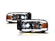 SQX Series LED Projector Headlights with Sequential Turn Signals; Chrome Housing; Clear Lens (03-05 RAM 3500)