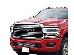 Stainless Steel Billet Lower Bumper Grille Overlay; Polished (19-24 RAM 3500 w/ Front Parking Sensors)