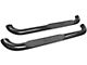 Platinum 4-Inch Oval Side Step Bars; Black (03-09 RAM 3500 Regular Cab)