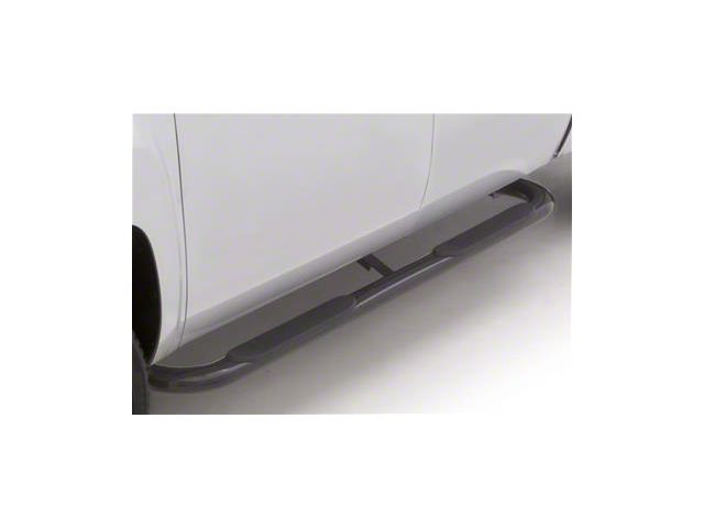 4-Inch Oval Bent Nerf Side Step Bars; Black (03-09 RAM 3500 Quad Cab)