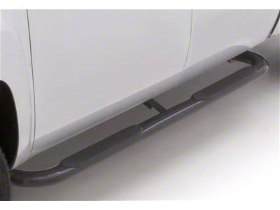 4-Inch Oval Bent Nerf Side Step Bars; Black (10-24 RAM 3500 Crew Cab)