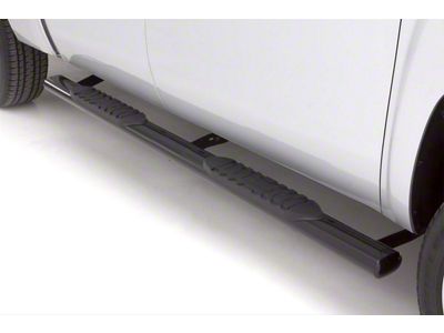 5-Inch Oval Straight Nerf Side Step Bars; Black (10-24 RAM 3500 Crew Cab)