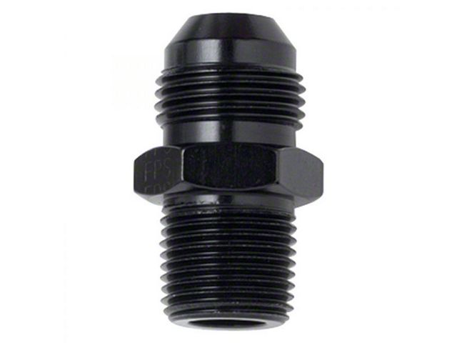 Straight Adapter; -6AN x 1/4-Inch NPT; Black