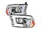 Switchback Sequential LED C-Bar Projector Headlights; Chrome Housing; Clear Lens (10-18 RAM 3500 w/ Factory Halogen Non-Projector Headlights)