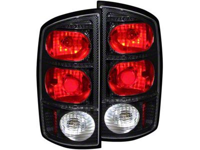 Tail Lights; Carbon Housing; Clear Lens (03-06 RAM 3500)