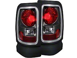 Tail Lights; Black Housing; Red Clear Lens (94-02 RAM 3500)