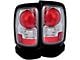 Tail Lights; Chrome Housing; Red Clear Lens (94-02 RAM 3500)