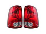 Tail Lights; Chrome Housing; Red Lens (10-18 RAM 3500 w/ Factory Halogen Tail Lights)