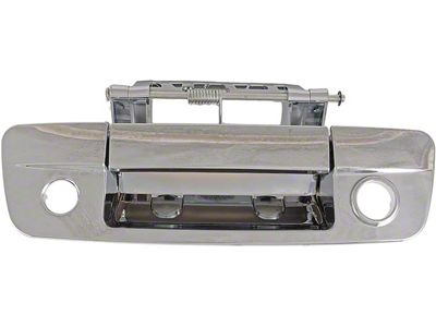 Tailgate Handle; All Chrome; With Backup Camera; With Keyhole (10-18 RAM 3500)