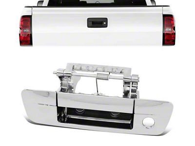 Tailgate Handle with Keyhole; Chrome (10-18 RAM 3500)