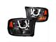 U-Bar Projector Headlights; Black Housing; Clear Lens (10-18 RAM 3500 w/ Factory Halogen Non-Projector Headlights)