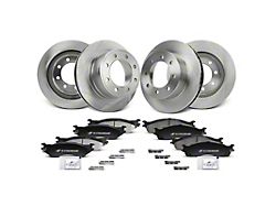 Vented 8-Lug Brake Rotor and Pad Kit; Front and Rear (03-08 RAM 3500)