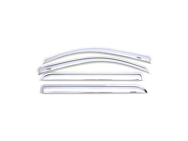 Ventvisor Window Deflectors; Front and Rear; Chrome (03-09 RAM 3500 Quad Cab)