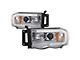 Version 2 Light Bar DRL Projector Headlights; Chrome Housing; Clear Lens (03-05 RAM 3500)