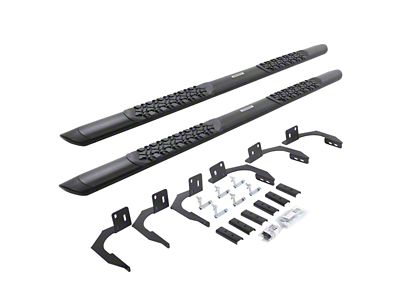 Go Rhino V-Series V3 Running Boards; Textured Black (10-24 RAM 3500 Crew Cab)