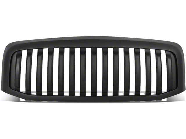 Vertical Style Upper Replacement Grille; Matte Black (07-09 RAM 3500)