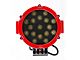 Warrior Roll Bar with 7-Inch Red Round LED Lights; Black (03-24 RAM 3500 w/o RAM Box)