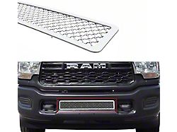 Wire Mesh Lower Bumper Grille Overlay; Polished (19-24 RAM 3500 w/o Front Parking Sensors)