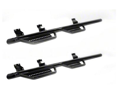 Ranch Hand 4-Step Wheel to Wheel Side Step Bars; Black (10-18 RAM 3500 Mega Cab)