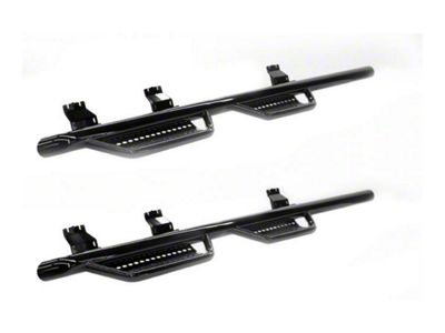 Ranch Hand 4-Step Wheel to Wheel Side Step Bars; Black (07-14 Sierra 2500 HD Extended Cab)