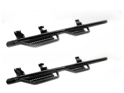 Ranch Hand 4-Step Wheel to Wheel Side Step Bars; Black (07-14 Sierra 2500 HD Crew Cab w/ 6.50-Foot Standard Box)