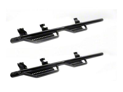 Ranch Hand Legend Series 4-Step Wheel to Wheel Side Step Bars; Gloss Black (15-19 6.0L Sierra 2500 HD Double Cab w/ 8-Foot Long Box)