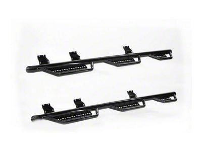 Ranch Hand 6-Step Wheel to Wheel Side Step Bars; Black (15-19 6.0L Silverado 2500 HD Double Cab w/ 8-Foot Long Box)