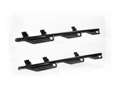 Ranch Hand 6-Step Wheel to Wheel Side Step Bars; Black (15-19 6.0L Silverado 3500 HD Double Cab w/ 8-Foot Long Box)