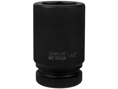 1-Inch Drive Impact Socket; Standard; Deep Wall