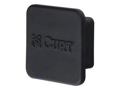 2.50-Inch Receiver Hitch Cover; Black Rubber (Universal; Some Adaptation May Be Required)