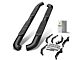 4-Inch Oval Bent Side Step Bars; Black (19-23 Ranger SuperCab)