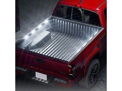 8-LED Focal Series Rock Light Pod Truck Bed Lighting Kit; White (Universal; Some Adaptation May Be Required)