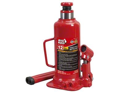 Big Red Hydraulic Bottle Jack; 12-Ton Capacity