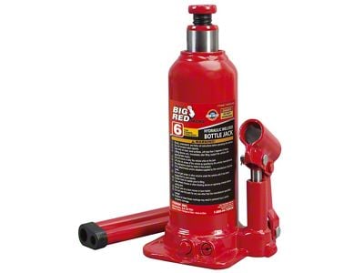 Big Red Hydraulic Bottle Jack; 6-Ton Capacity