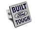 Built Ford Tough Class III Hitch Cover; Brushed Stainless (Universal; Some Adaptation May Be Required)