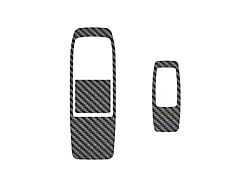 Door Switch Accent Trim; Raw Carbon Fiber (19-23 Ranger SuperCab)