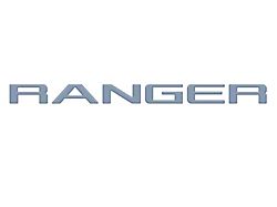 Front Grille Insert Letters; Azure Gray (19-23 Ranger)