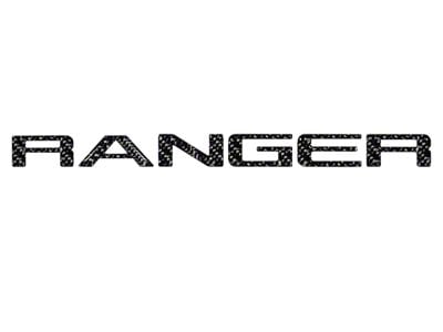 Front Grille Insert Letters; Reflective Black Topo (19-23 Ranger)